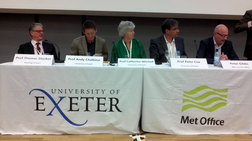The panel for the public forum of the Transformational Climate Science conference