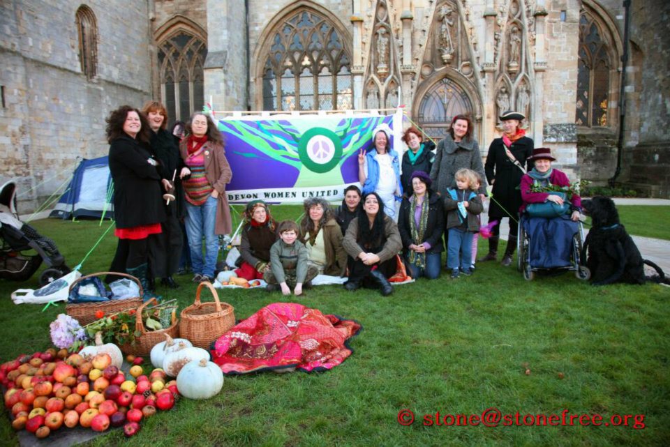 Women Occupy Exeter on Exeter Cathedral Green