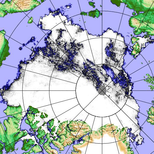 Satellite image of the Arctic Sea Ice on August 27th 2013 - Click for a video!